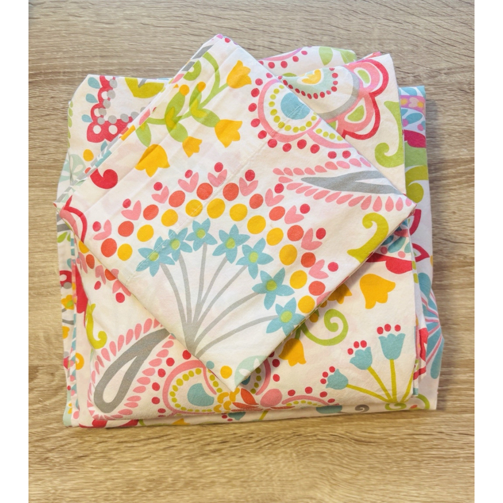 Pottery Barn Teen Swirly Paisley Twin Sheet Set 3 Piece